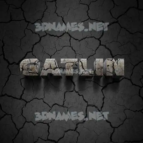 gatlin in Cracked Stone style - 3D name wallpaper
