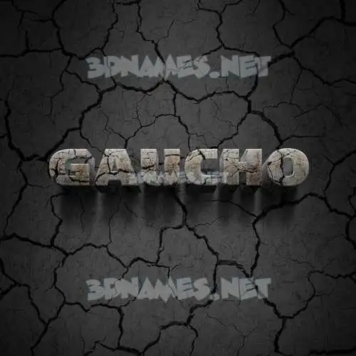 gaucho in Cracked Stone style - 3D name wallpaper gaucho in Cracked Stone style - 3D name wallpaper