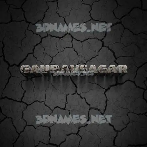 gauravsagar in Cracked Stone style - 3D name wallpaper