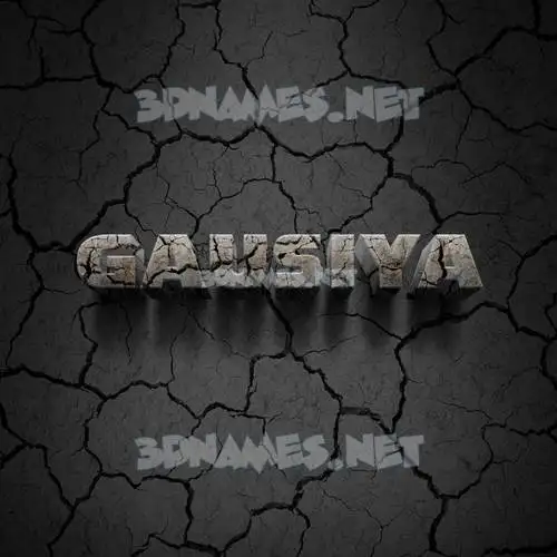 gausiya in Cracked Stone style - 3D name wallpaper gausiya in Cracked Stone style - 3D name wallpaper