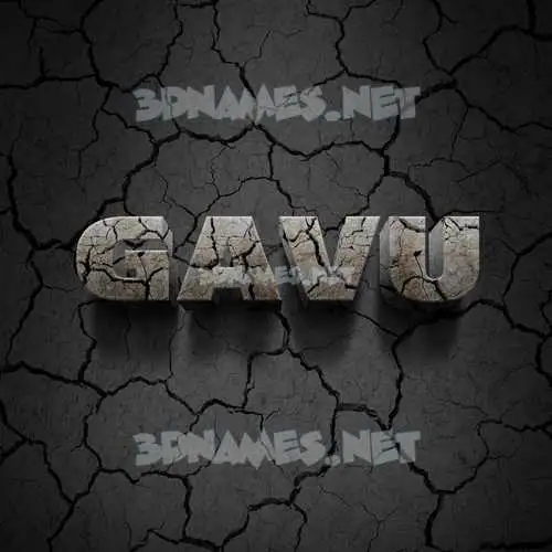 gavu in Cracked Stone style - 3D name wallpaper gavu in Cracked Stone style - 3D name wallpaper