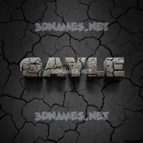 gayle in Cracked Stone style - 3D name wallpaper