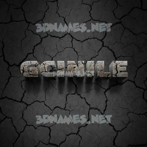 gcinile in Cracked Stone style - 3D name wallpaper gcinile in Cracked Stone style - 3D name wallpaper