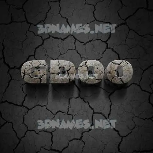 gdoo in Cracked Stone style - 3D name wallpaper