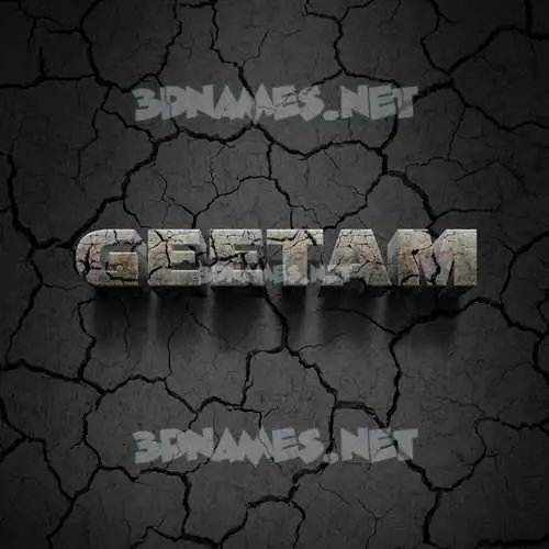 geetam in Cracked Stone style - 3D name wallpaper