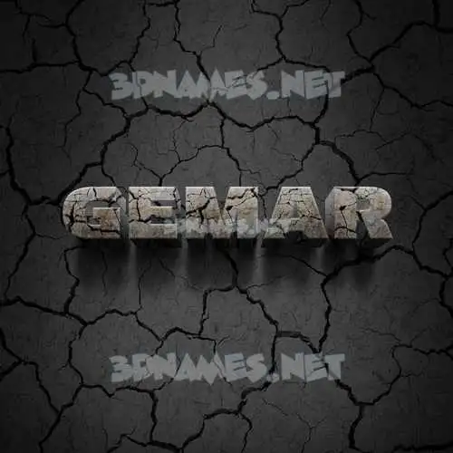 gemar in Cracked Stone style - 3D name wallpaper gemar in Cracked Stone style - 3D name wallpaper