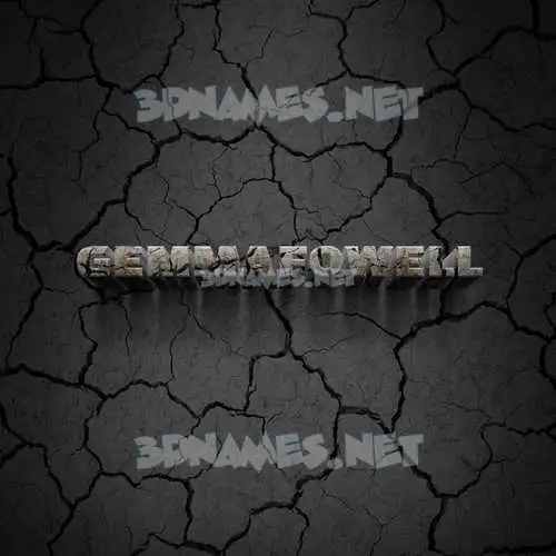 gemmafowell in Cracked Stone style - 3D name wallpaper