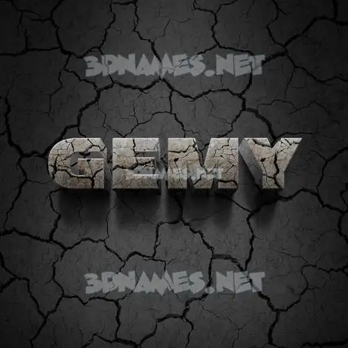 gemy in Cracked Stone style - 3D name wallpaper gemy in Cracked Stone style - 3D name wallpaper