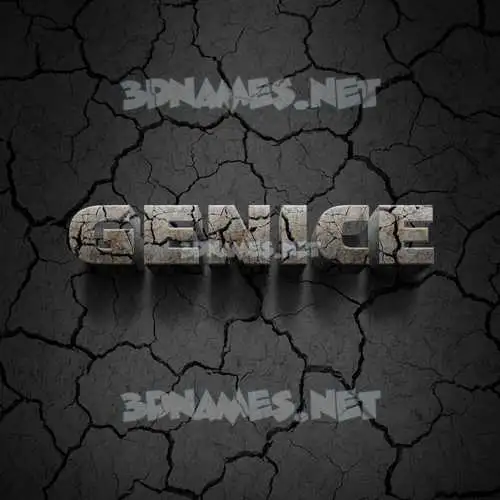 genice in Cracked Stone style - 3D name wallpaper genice in Cracked Stone style - 3D name wallpaper