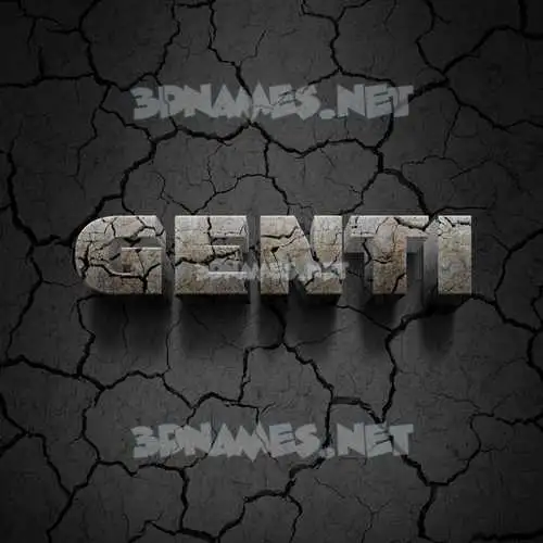 genti in Cracked Stone style - 3D name wallpaper genti in Cracked Stone style - 3D name wallpaper