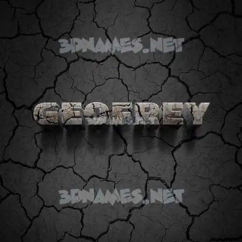 geofrey in Cracked Stone style - 3D name wallpaper geofrey in Cracked Stone style - 3D name wallpaper