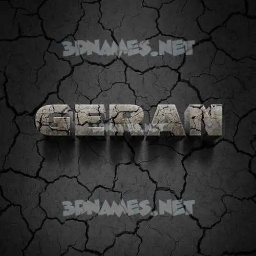 geran in Cracked Stone style - 3D name wallpaper geran in Cracked Stone style - 3D name wallpaper