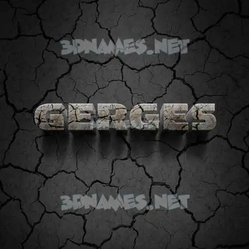 gerges in Cracked Stone style - 3D name wallpaper