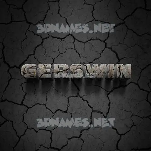 gerswin in Cracked Stone style - 3D name wallpaper gerswin in Cracked Stone style - 3D name wallpaper
