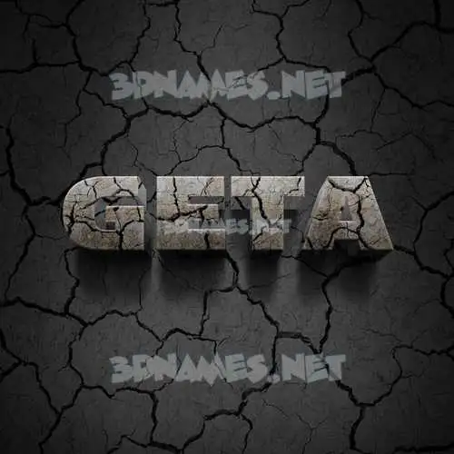 geta in Cracked Stone style - 3D name wallpaper geta in Cracked Stone style - 3D name wallpaper