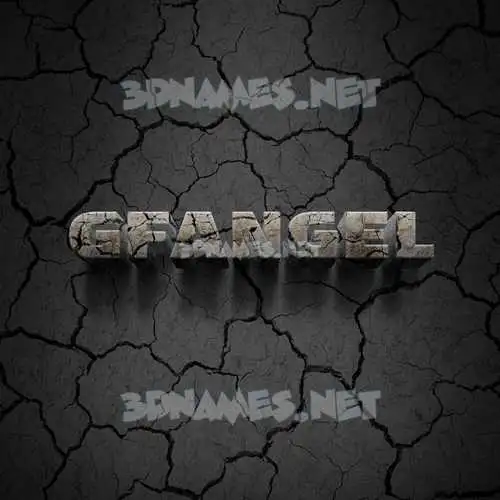 gfangel in Cracked Stone style - 3D name wallpaper gfangel in Cracked Stone style - 3D name wallpaper