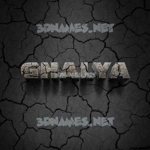 ghalya in Cracked Stone style - 3D name wallpaper ghalya in Cracked Stone style - 3D name wallpaper