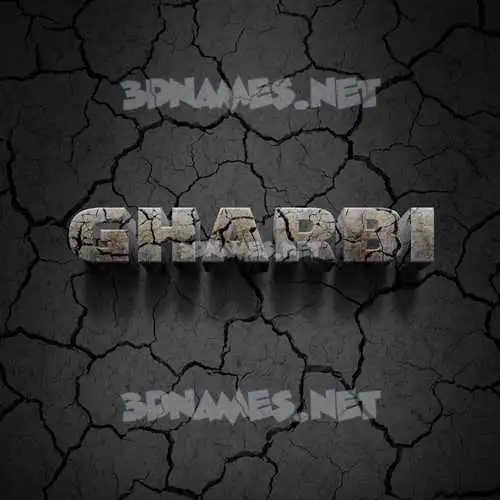 gharbi in Cracked Stone style - 3D name wallpaper gharbi in Cracked Stone style - 3D name wallpaper
