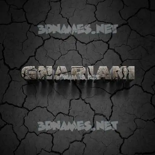 ghariani in Cracked Stone style - 3D name wallpaper