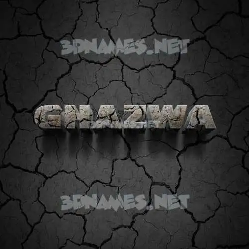 ghazwa in Cracked Stone style - 3D name wallpaper