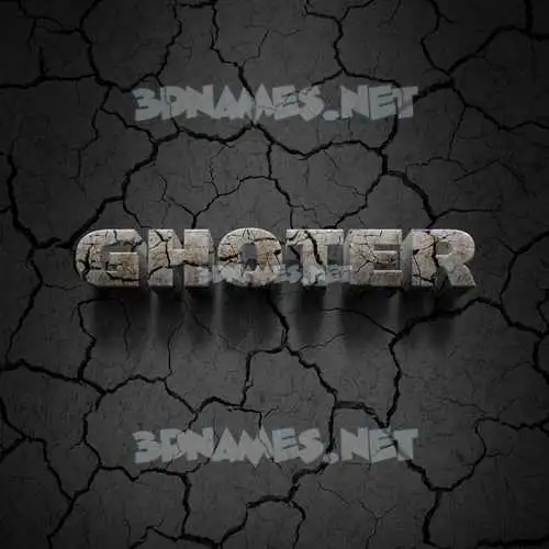 ghoter in Cracked Stone style - 3D name wallpaper ghoter in Cracked Stone style - 3D name wallpaper