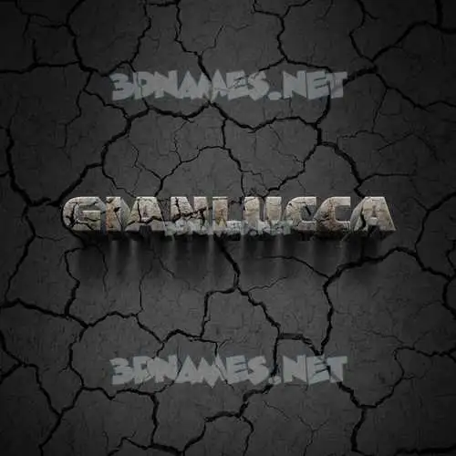 gianlucca in Cracked Stone style - 3D name wallpaper