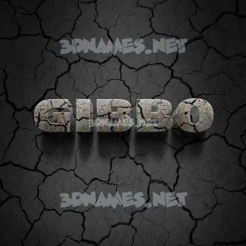 gibbo in Cracked Stone style - 3D name wallpaper gibbo in Cracked Stone style - 3D name wallpaper