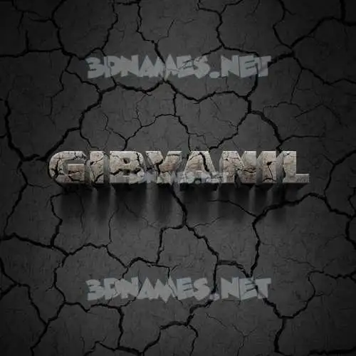 gibyanil in Cracked Stone style - 3D name wallpaper gibyanil in Cracked Stone style - 3D name wallpaper