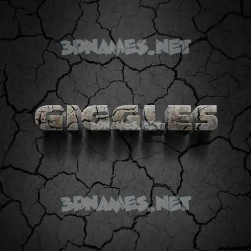 giggles in Cracked Stone style - 3D name wallpaper giggles in Cracked Stone style - 3D name wallpaper