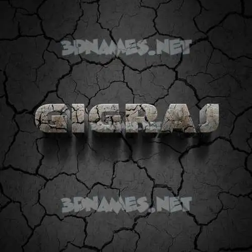 gigraj in Cracked Stone style - 3D name wallpaper gigraj in Cracked Stone style - 3D name wallpaper