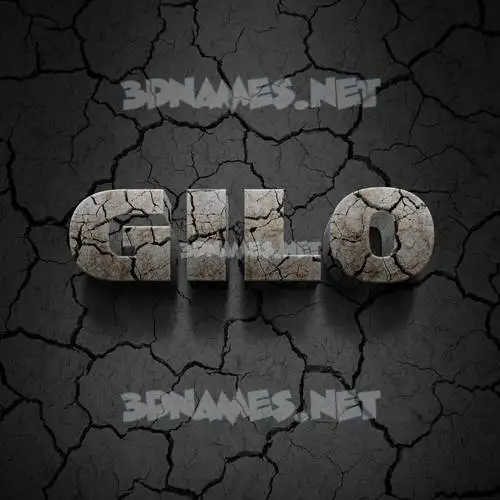 gilo in Cracked Stone style - 3D name wallpaper gilo in Cracked Stone style - 3D name wallpaper