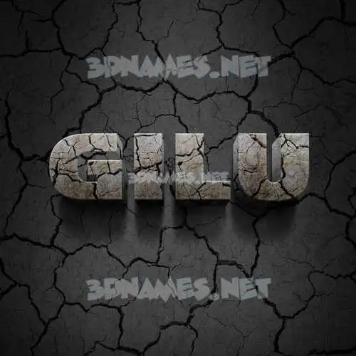 gilu in Cracked Stone style - 3D name wallpaper gilu in Cracked Stone style - 3D name wallpaper