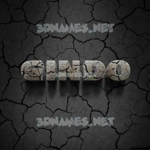gindo in Cracked Stone style - 3D name wallpaper gindo in Cracked Stone style - 3D name wallpaper