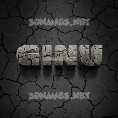 ginu in Cracked Stone style - 3D name wallpaper ginu in Cracked Stone style - 3D name wallpaper