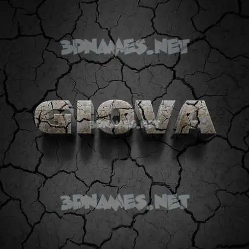giova in Cracked Stone style - 3D name wallpaper giova in Cracked Stone style - 3D name wallpaper