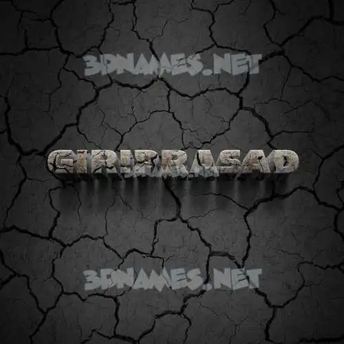 giriprasad in Cracked Stone style - 3D name wallpaper giriprasad in Cracked Stone style - 3D name wallpaper