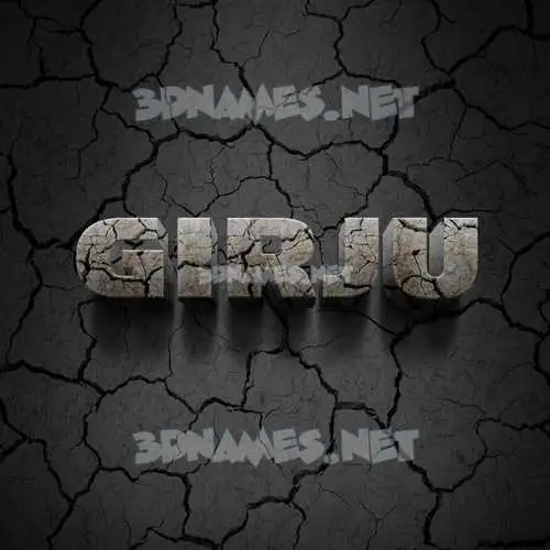 girju in Cracked Stone style - 3D name wallpaper girju in Cracked Stone style - 3D name wallpaper