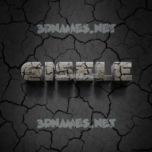 gisele in Cracked Stone style - 3D name wallpaper gisele in Cracked Stone style - 3D name wallpaper
