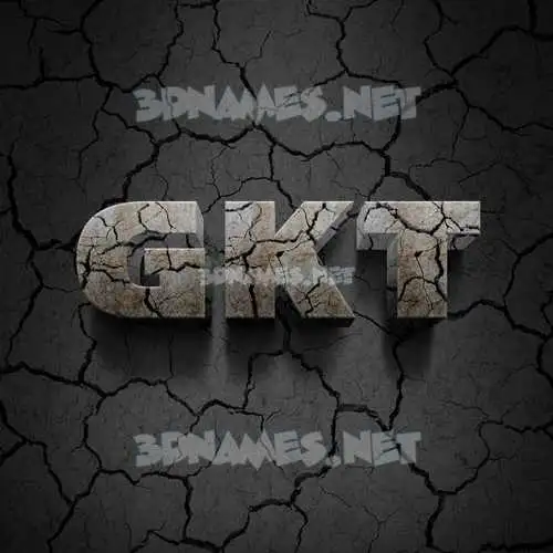 gkt in Cracked Stone style - 3D name wallpaper gkt in Cracked Stone style - 3D name wallpaper