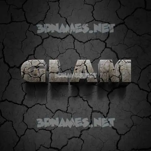 glam in Cracked Stone style - 3D name wallpaper glam in Cracked Stone style - 3D name wallpaper