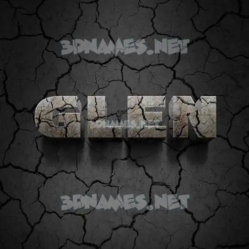 glen in Cracked Stone style - 3D name wallpaper glen in Cracked Stone style - 3D name wallpaper
