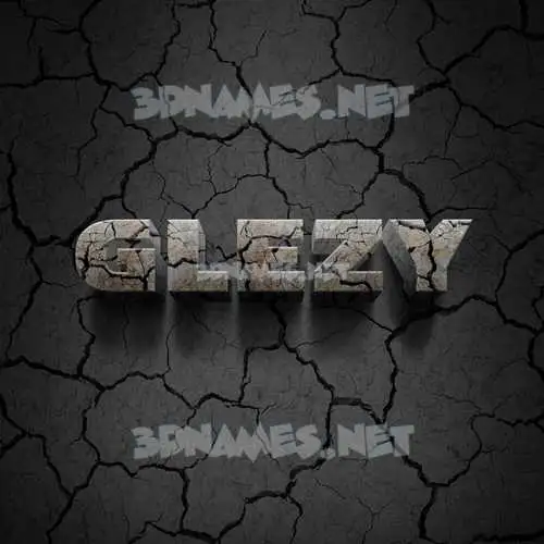 glezy in Cracked Stone style - 3D name wallpaper glezy in Cracked Stone style - 3D name wallpaper