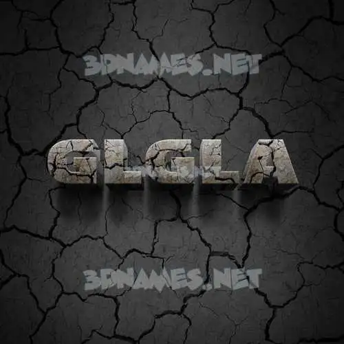glgla in Cracked Stone style - 3D name wallpaper glgla in Cracked Stone style - 3D name wallpaper