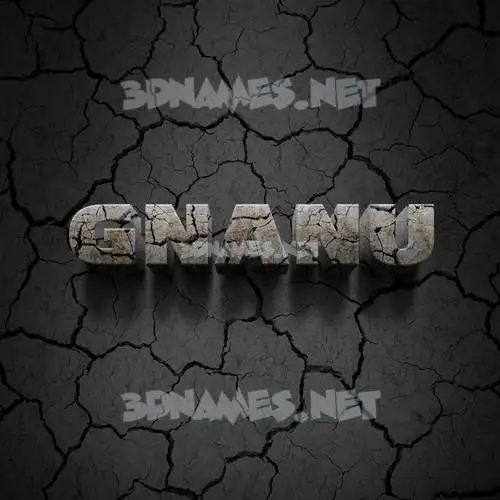 gnanu in Cracked Stone style - 3D name wallpaper gnanu in Cracked Stone style - 3D name wallpaper