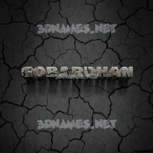 gobardhan in Cracked Stone style - 3D name wallpaper gobardhan in Cracked Stone style - 3D name wallpaper