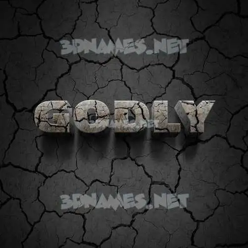 godly in Cracked Stone style - 3D name wallpaper godly in Cracked Stone style - 3D name wallpaper