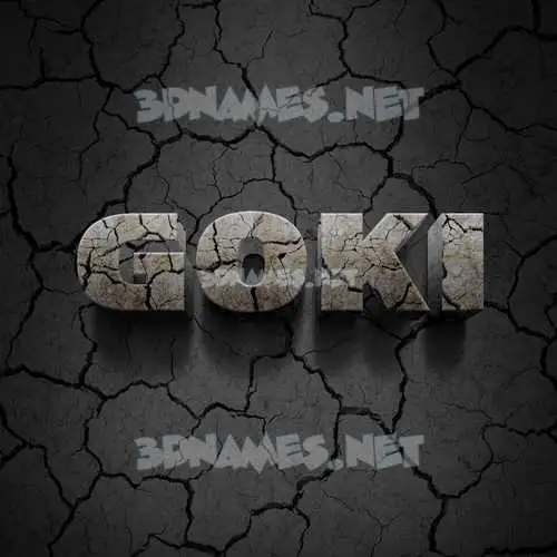goki in Cracked Stone style - 3D name wallpaper goki in Cracked Stone style - 3D name wallpaper