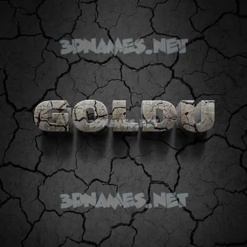 goldu in Cracked Stone style - 3D name wallpaper goldu in Cracked Stone style - 3D name wallpaper
