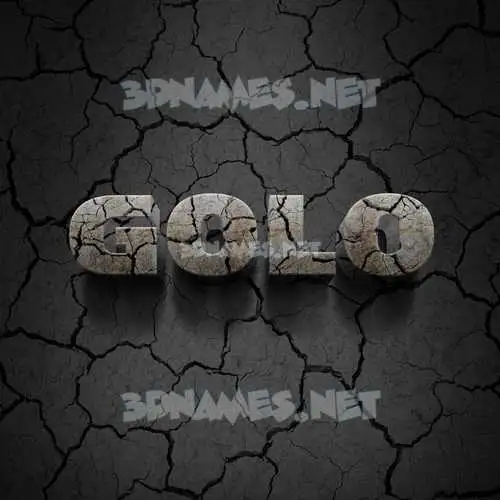golo in Cracked Stone style - 3D name wallpaper golo in Cracked Stone style - 3D name wallpaper