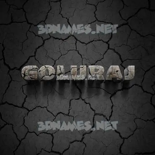 goluraj in Cracked Stone style - 3D name wallpaper goluraj in Cracked Stone style - 3D name wallpaper